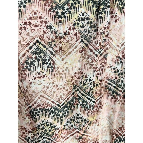 Notations Women's V-Neck Blouse M Multicolor Geometric 3/4 Sleeve Casual - Picture 4 of 6